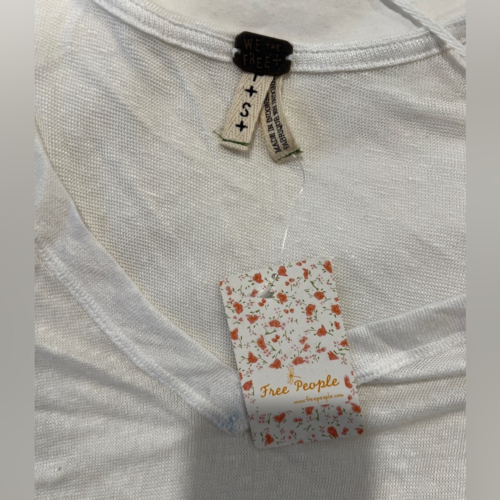 FREE PEOPLE White Oversized Top NEW